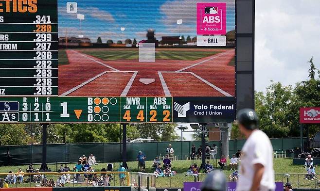 미국 메이저리그(MLB)의 ABS 챌린지 모습. AFP 연합뉴스