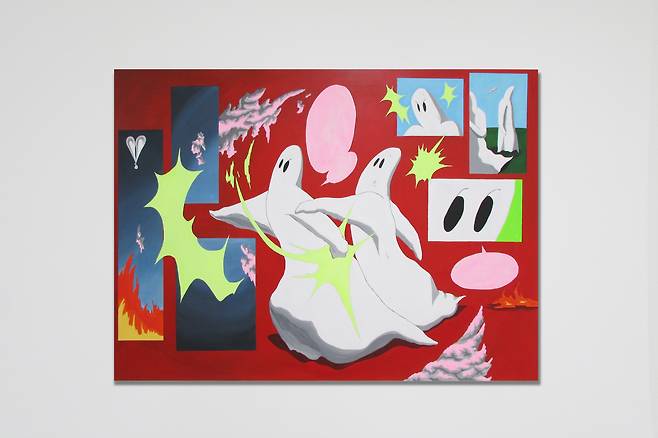 이예란, 〈혼란! 위기를 기회로〉, 2025, 패널에 아크릴, 130 × 97 cm