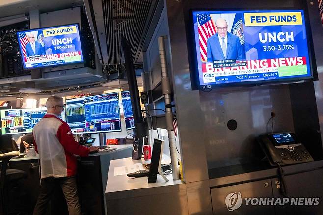 뉴욕 증권거래소의 트레이더 [AFP=연합뉴스. 재판매 및 DB 금지]