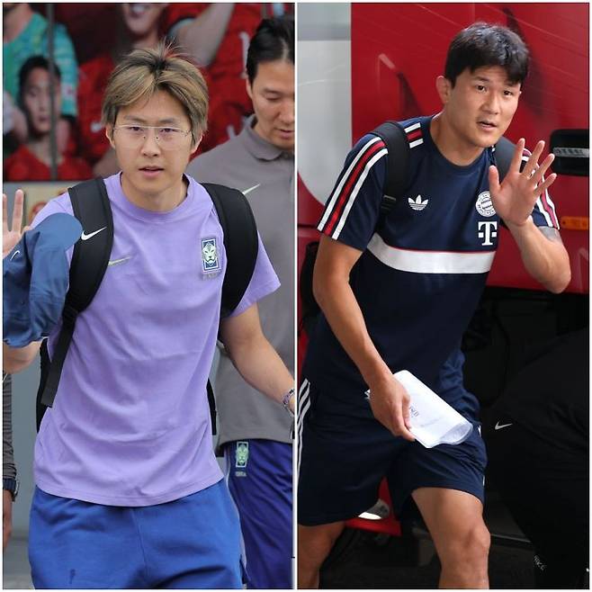이강인(왼쪽)과 김민재. 연합뉴스