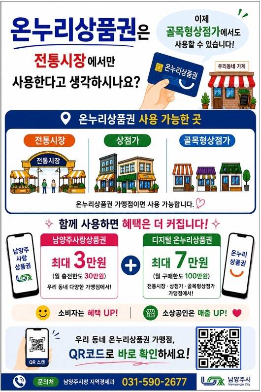 온누리상품권 홍보 리플릿. 남양주시 제공