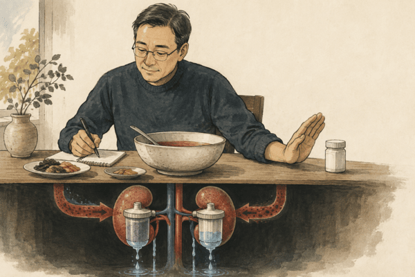 찌개·탕·라면은 건더기 위주로 먹고 국물은 남겨야 콩팥 건강을 지킨다. [챗GPT 생성 이미지]