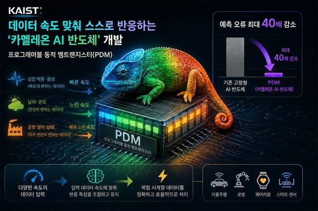 새로운 AI 반도체 ‘PDM’ 을 AI로 생성한 이미지. KAIST 제공.