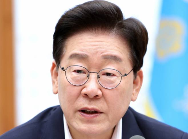 이재명 대통령이 8월10일 청와대에서 열린 메가프로젝트 2차 민관합동 점검회의에서 발언하고 있다. / 사진=뉴시스