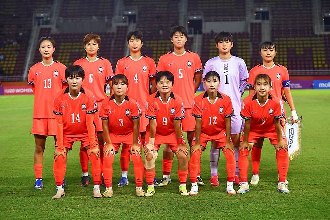 2026 AFC U-20 여자 아시안컵 8강전에 나선 한국 대표팀 모습(아시아축구연맹 제공)