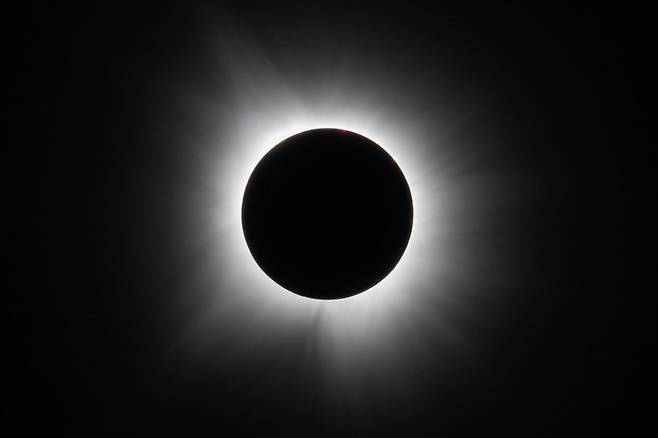 미국 텍사스주 댈러스에서 관측된 개기일식. 2024.04.08./사진=NASA