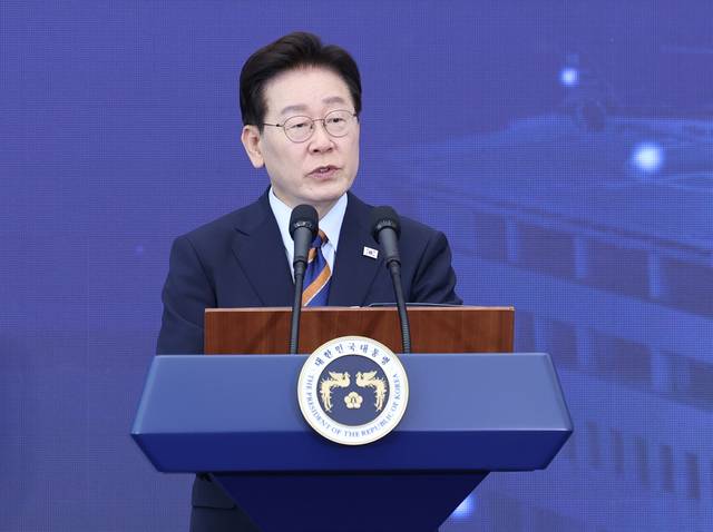 이재명 대통령, 국립소방병원 개원 기념사 [청와대통신사진기자단]