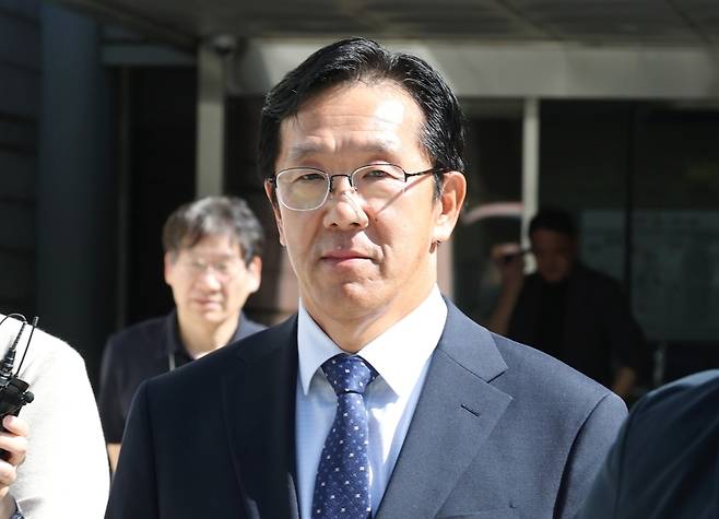 ▲영장실질심사 마친 뒤 나오는 황유성 전 방첩사령관 [연합뉴스]