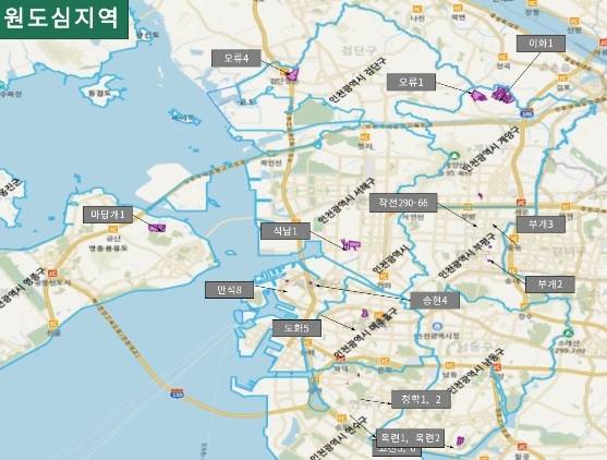 지적재조사사업 위치도 [인천시 제공]