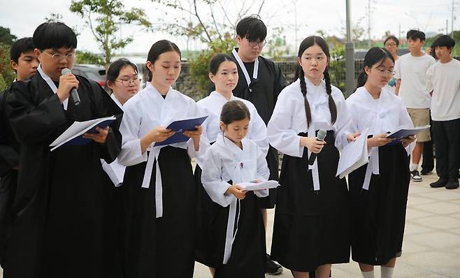 민족문제연구소 청소년들 ⓒ제주의소리