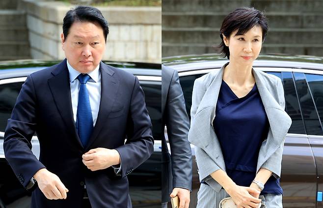최태원 SK그룹 회장과 노소영 아트센터 나비 관장. /뉴스1
