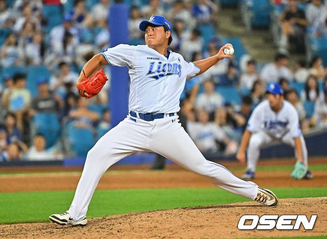 [OSEN=대구, 이석우 기자] 30일 대구삼성라이온즈파크에서 2026 신한 SOL KBO 리그 삼성 라이온즈와 KIA 타이거즈의 경기가 열렸다. 홈팀 삼성은 페덱이, 방문팀 KIA는 네일이 선발 출전했다. 삼성 라이온즈 이승현이 역투하고 있다. 2026.07.30 / foto0307@osen.co.kr