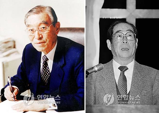 강원용(왼쪽) 목사와 박형규 목사 [연합뉴스 자료사진]