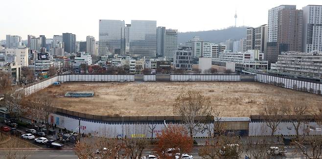A view of Sewoon District 4 in Jongno District, central Seoul on Dec. 12, 2025. The area has been at the center of controversy over a high-rise redevelopment project across from Jongmyo Shrine, a Unesco World Heritage site. NEWS1
