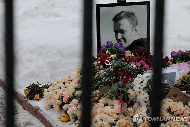 알렉세이 나발니 묘지 [EPA==연합뉴스 자료사진. 재판매 및 DB 금지]
