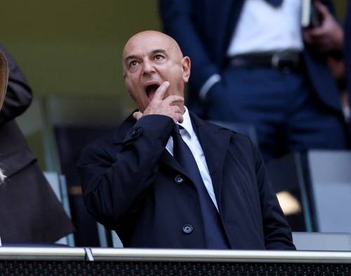 Soccer Football - Europa League - Semi Final - First Leg - Tottenham Hotspur v Bodo/Glimt - Tottenham Hotspur Stadium, London, Britain - May 1, 2025 Tottenham Hotspur chairman Daniel Levy in the stands before the match REUTERS/David Klein