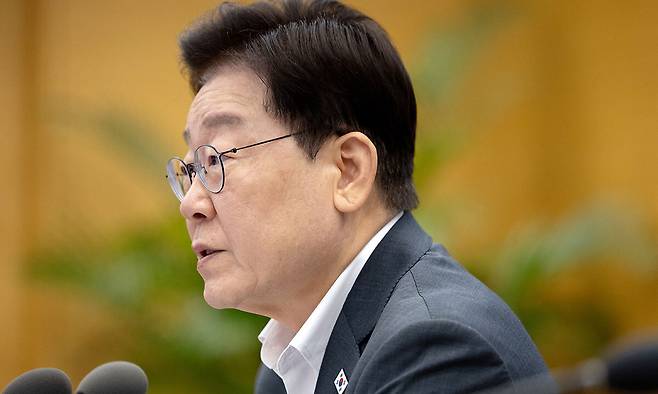 이재명 대통령이 21일 청와대에서 열린 국민주권정부 제1차 반부패정책협의회에서 발언하고 있다. 연합뉴스