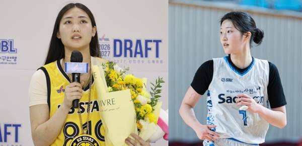원이아나(왼쪽)·김수인(오른쪽)은 사천시청 여자 농구단을 발판으로 프로 무대에 진출하게 됐다. /연합뉴스·본인 제공