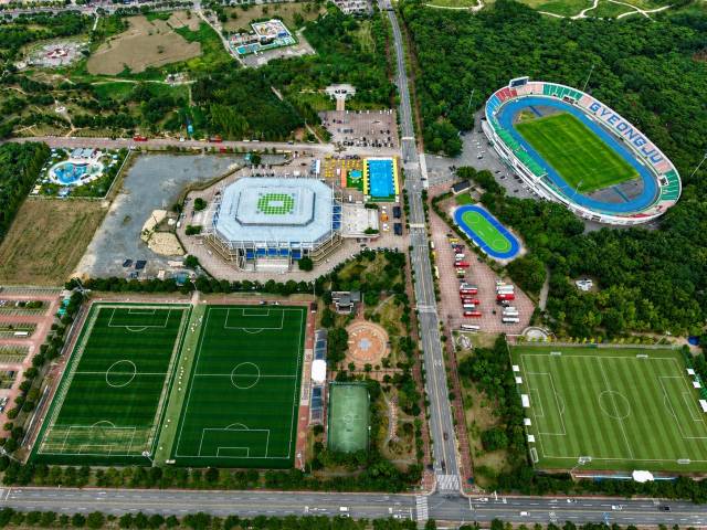 경주 화랑대기 축구대회 경기장 모습. 경주시 제공