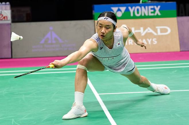 여자단식 세계랭킹 1위 안세영은 결승에서 2위 야마구치 아카네와 맞붙었지만, 실제 상대한 이는 자기 자신이었다. AP=연합뉴스