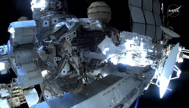 국제우주정거장. 사진은 기사 내용과 관련 없음. [AFP·NASA]