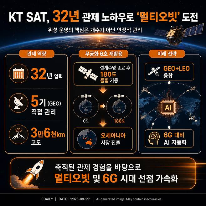KT의 멀티오빗 전략(사진=챗GPT)