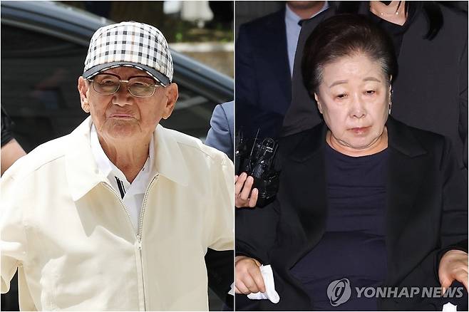 신천지 이만희 총회장(왼쪽)과 한학자 통일교 총재 [연합뉴스 자료사진]
