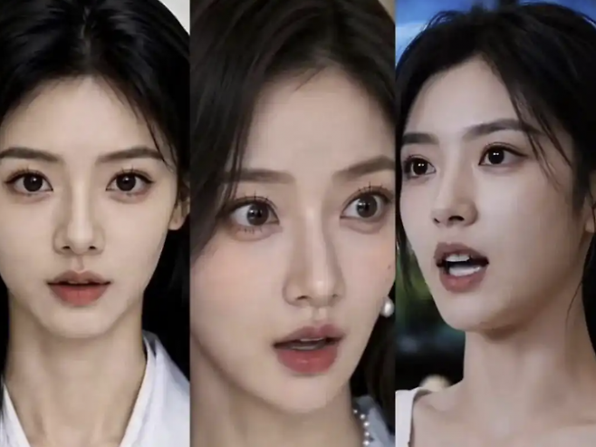 비슷한 표정으로 논란이 된 AI 작품의 한 장면. 중국 바이두.