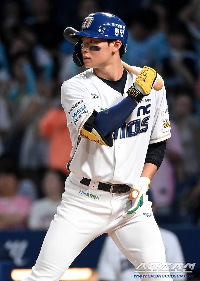 1일 창원NC파크에서 열린 KIA와 NC의 경기. 김주원이 타격을 하고 있다. 창원=허상욱 기자wook@sportschosun.com/2026.09.01/