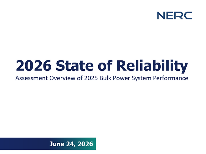 북미 전력 신뢰도기구(NERC)가 지난 6월 발표한 2025년 대규모 전력 시스템에 대한 신뢰도 현황 보고서 표지.