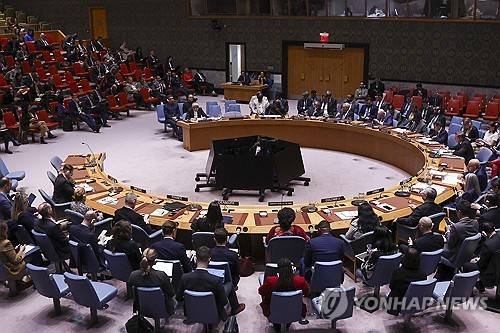 유엔 안보리 회의 모습 2026년 4월 7일 유엔 안보리 회의 모습 [EPA=연합뉴스 자료사진. DB 및 재판매 금지]