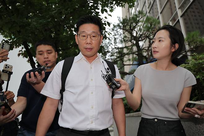 지난 7월 10일 내란 중요임무 종사 혐의로 종합특검에 출석한 조성현 전 수방사 제1경비단장. (출처:연합)