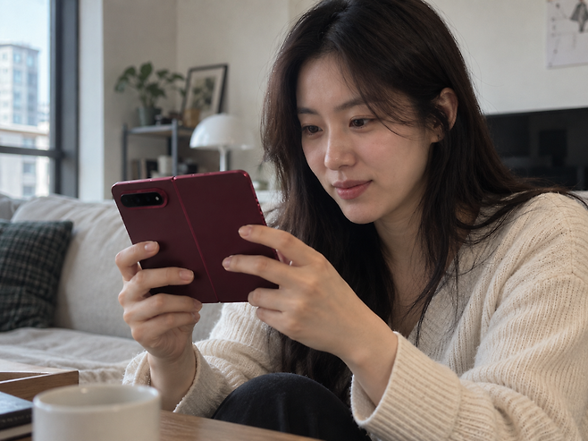 샤오미가 삼성전자·애플의 ‘격전지’로 떠오른 ‘여권형’ 폴더블 스마트폰 시장에 승부수를 던졌다. 삼성전자의 여권형 폴더블폰과 유사한 비율의 신작 ‘샤오미 18 폴드’를 공개했다. 사진은 챗GPT로 제작.