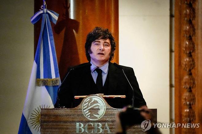 밀레이 아르헨티나 대통령 [로이터 연합뉴스 자료사진. 재판매 및 DB 금지]