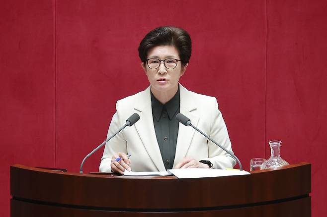 강선영 국민의힘 의원. 연합뉴스