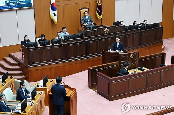 부산시의회 시정질문 [부산시의회 제공. 재판매 및 DB 금지]