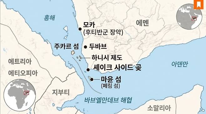 바브엘만데브 해협 인근 도시 현황 [AI 생성 이미지]