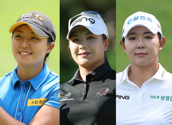 2026년 한국여자프로골프(KLPGA) 투어 메이저 대회 KB금융 골든라이프 챔피언십 우승 경쟁에 뛰어든 박예지, 유서연2, 박보겸 프로. 사진제공=KLPGA (사진을 무단으로 사용하지 마십시오.)