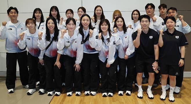 ▲ 2026 아이치-나고야 아시안게임 여자배구 대표팀 출국 ⓒ연합뉴스