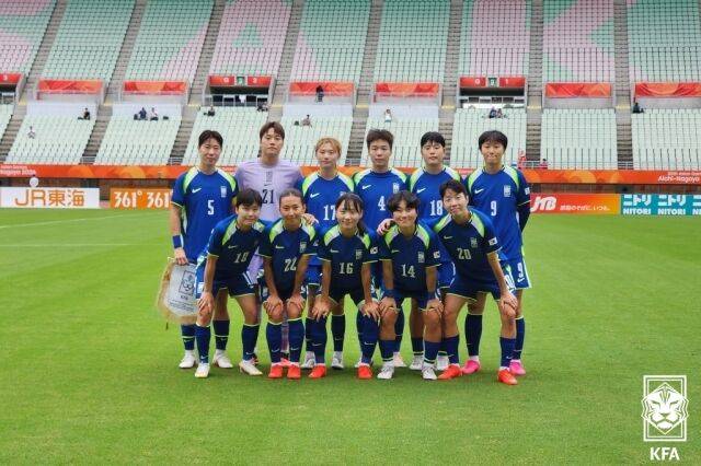 한국 여자 축구대표팀이 17일 일본 오사카의 나가이 스타디움에서 열린 2026 아이치·나고야 아시안게임 여자 축구 조별리그 F조 2라운드 방글라데시와의 맞대결에서 5-0으로 승리했다. 방글라데시전 선발진. /대한축구협회 제공