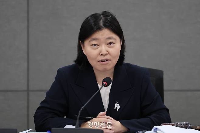 임은정 서울동부지검장이 지난해 8월 국회에서 열린 검찰개혁 긴급 공청회에서 토론하고 있다. 성동훈 기자