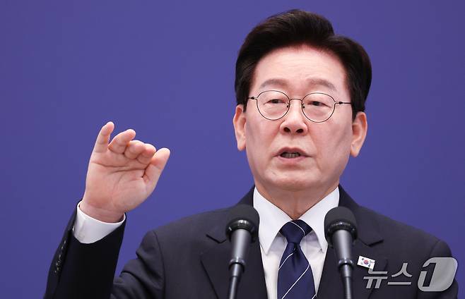 이재명 대통령이 18일 청와대 영빈관에서 열린 현안 기자회견에서 발언하고 있다. (청와대통신사진기자단) 2026.9.18 ⓒ 뉴스1 허경 기자