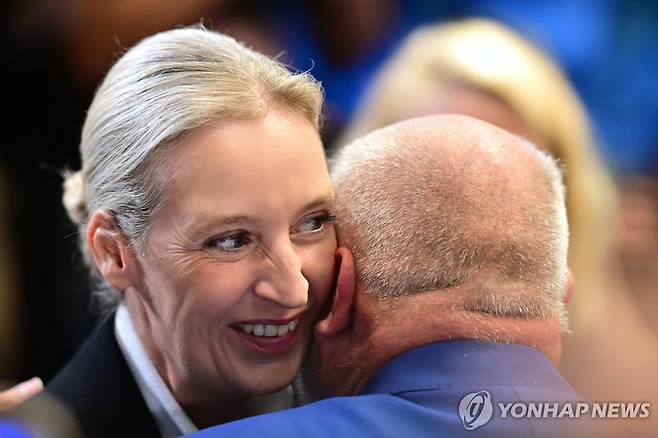 알리스 바이델 AfD 공동대표 [dpa via AP=연합뉴스. 재판매 및 DB 금지]