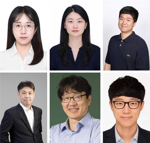 (윗줄 왼쪽부터) KAIST 김은지·정현주·김진욱 박사과정생, (아랫줄 왼쪽부터) KAIST 이진우·정희태 교수, 경북대 이용희 교수. KAIST