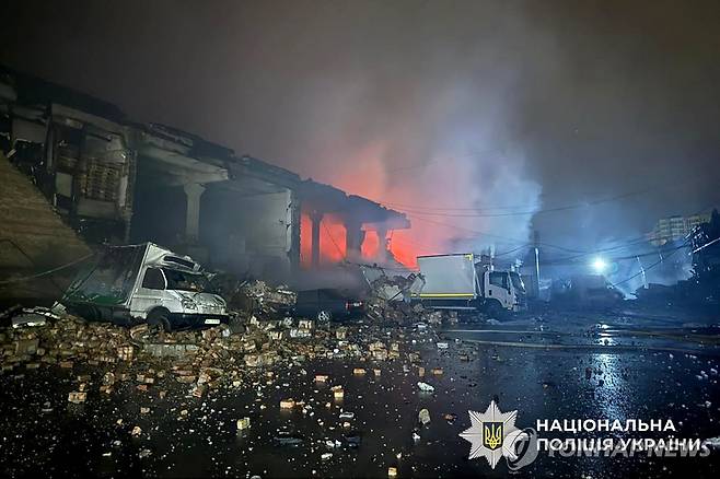 러시아 공격으로 파괴된 하르키우 지역 [AFP=연합뉴스. 재배포 및 DB 금지]
