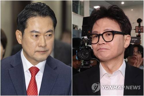 국민의힘 장동혁 대표와 무소속 한동훈 의원 [연합뉴스 제공]