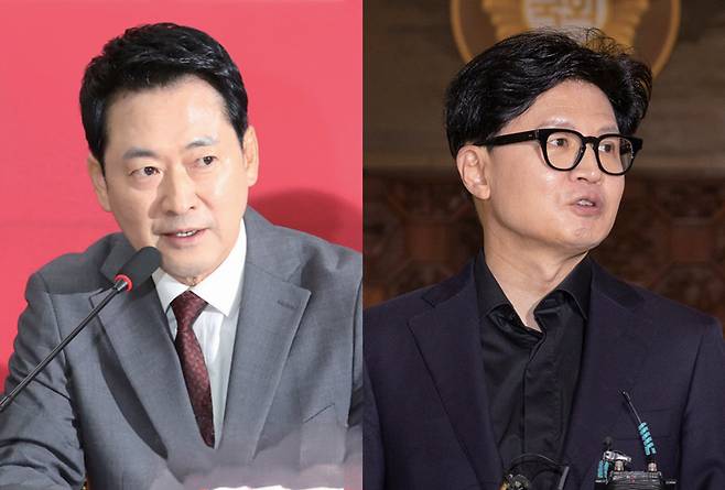 장동혁 국민의힘 대표(왼쪽)와 한동훈 무소속 의원 ⓒ 시사저널 박은숙·연합뉴스