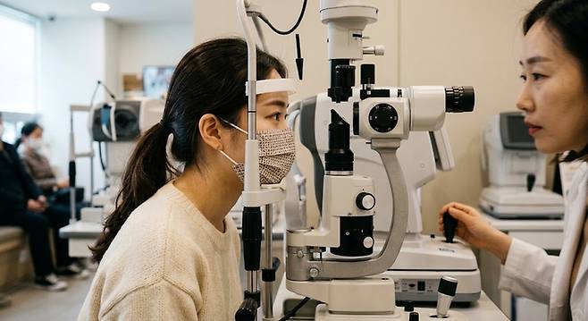 美연구진이 레이저 절개 없이 시력을 교정할 수 있는 ‘전기기계적 재형성(EMR)’ 기술을 개발했다. [AI생성]