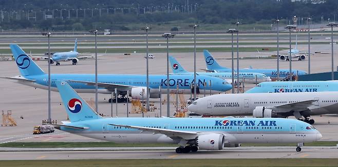 인천국제공항 계류장 모습. 뉴스1