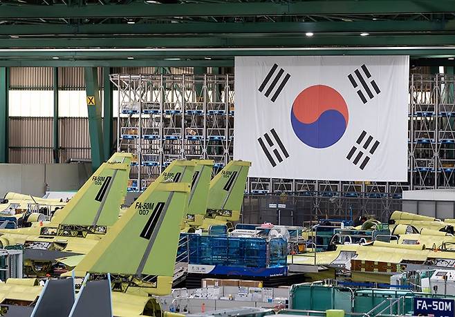 9월 8일 경남 사천시 한국항공우주산업(KAI) 고정익동 공장 내부 모습. KAI